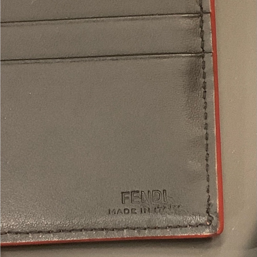 FENDI Red Leather Monster Wallet - Picture 3 of 6